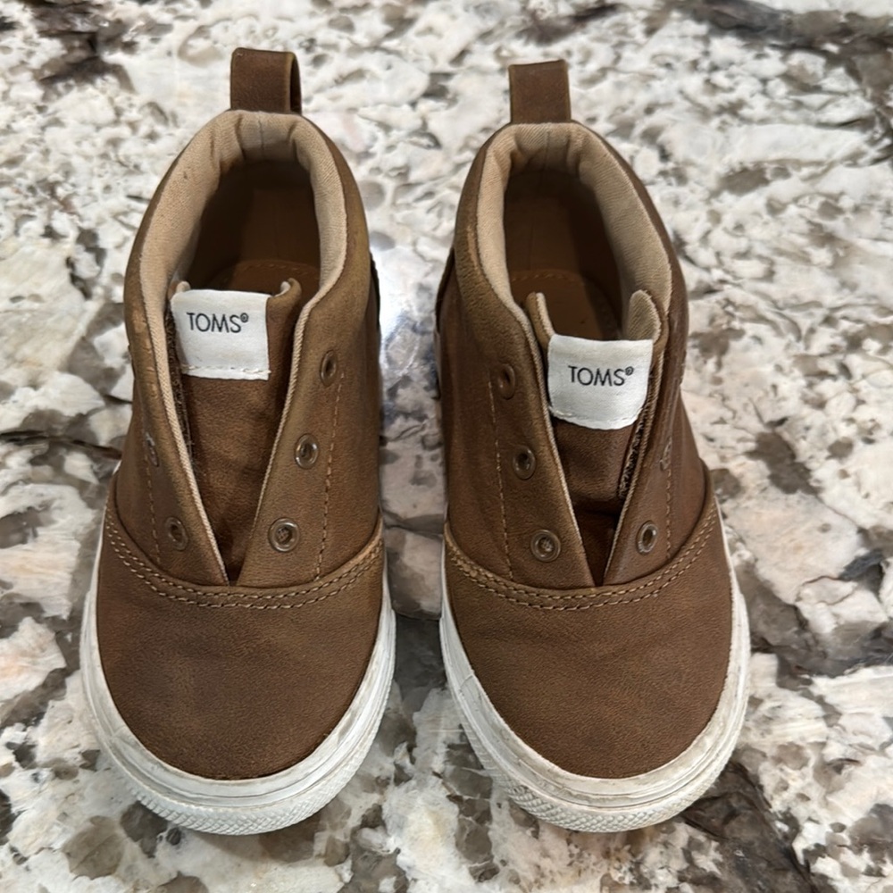 Toms Tan Slip-On Sneakers for Kids